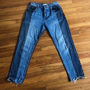 Two-Toned Mom Jean